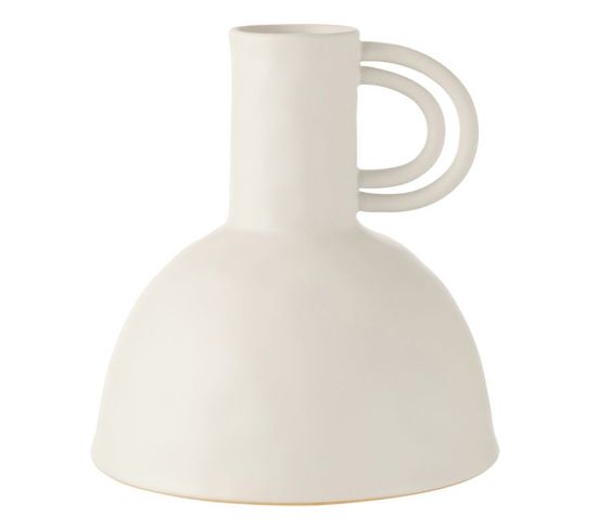 Vase Design Céramique "renaissance" 25cm Blanc