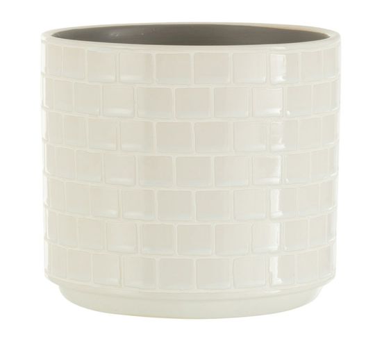 Cache-pot En Céramique "brillant" 17cm Blanc