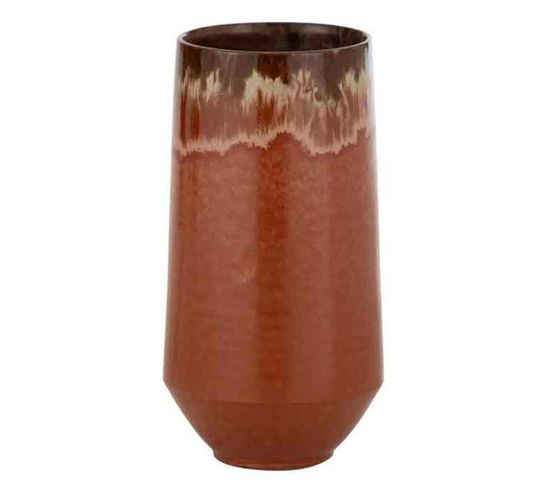 Vase Allongé En Céramique "aline" 40cm Rouge