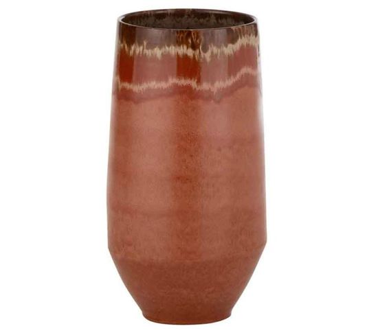 Vase Allongé En Céramique "aline" 50cm Rouge