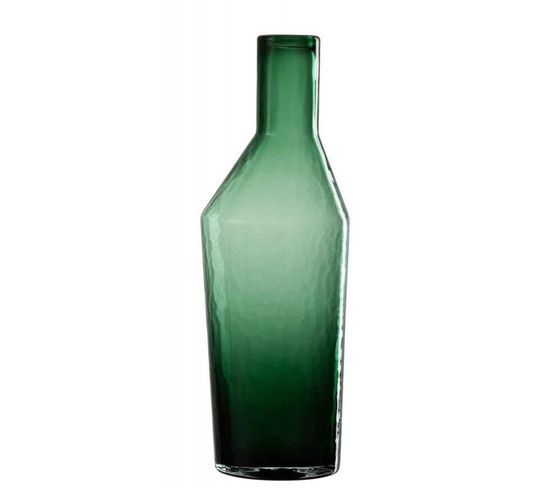 Vase Bouteille En Verre "sigma" 35cm Vert