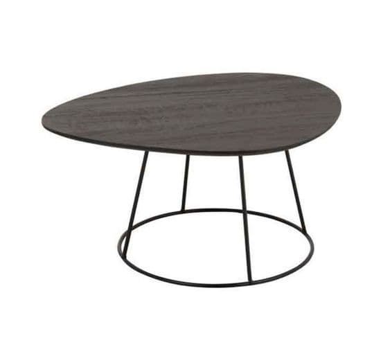 Table D'appoint Design "mesla" 60cm Marron Foncé