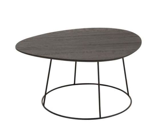 Table D'appoint Design "mesla" 69cm Marron Foncé