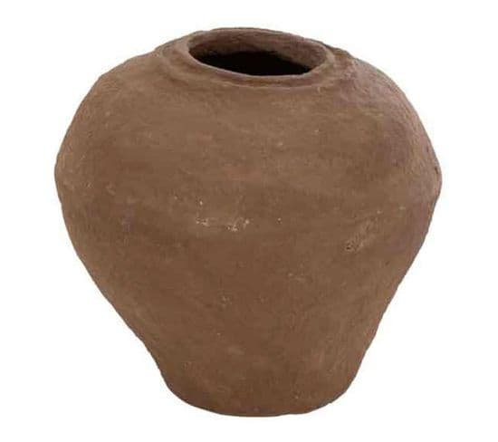 Vase Design "papier Mâché" 47cm Marron