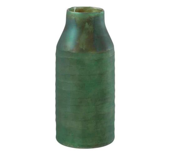 Vase Design En Verre "rayan" 30cm Vert