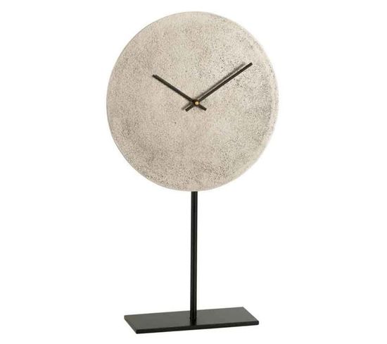 Horloge Sur Pied En Métal "matia" 41cm Argent