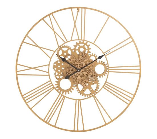 Horloge Murale Design "pietro" 80cm Or