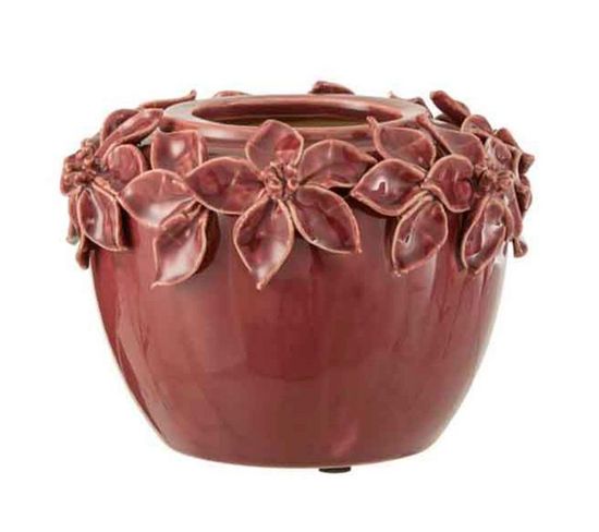 Cache-pot En Céramique "flora" 17cm Rose