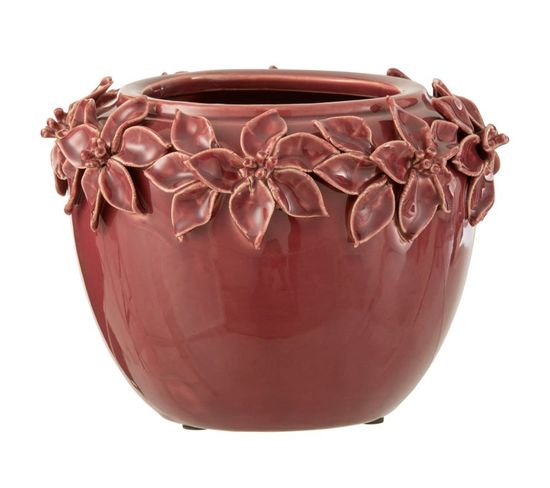 Cache-pot En Céramique "flora" 21cm Rose
