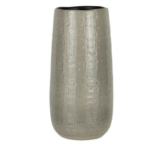 Vase En Céramique Design "yuella" 40cm Gris