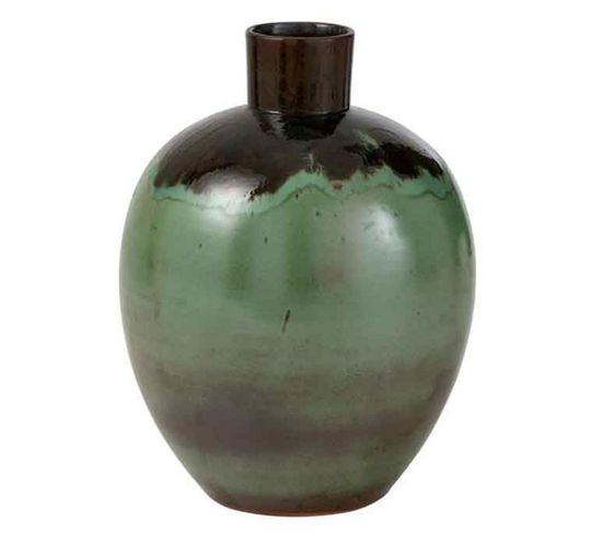 Vase Design En Céramique "aline" 46cm Vert