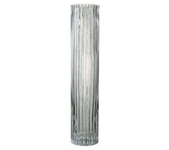 Vase Design "lignes Verre" 40cm Transparent