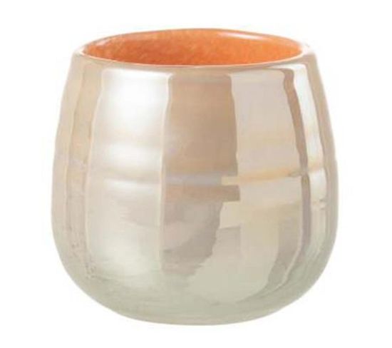 Vase Design En Verre "juliette" 11cm Orange et Rose