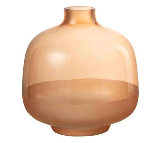 Vase Design En Verre "hany" 18cm Pêche