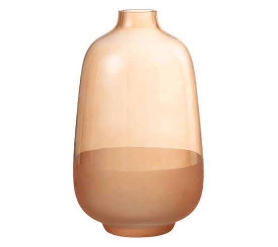 Vase Design En Verre "hany" 27cm Pêche