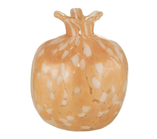 Vase Design En Verre "mélissa" 16cm Beige