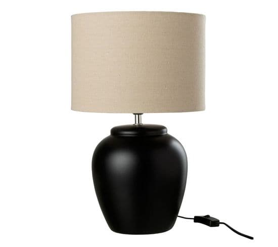 Lampe À Poser En Céramique "méli" 47cm Noir