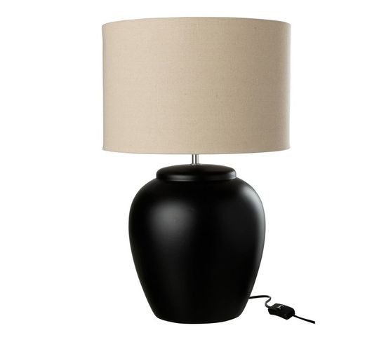 Lampe À Poser En Céramique "méli" 62cm Noir