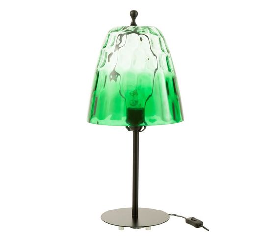 Lampe À Poser En Verre "océane" 58cm Vert