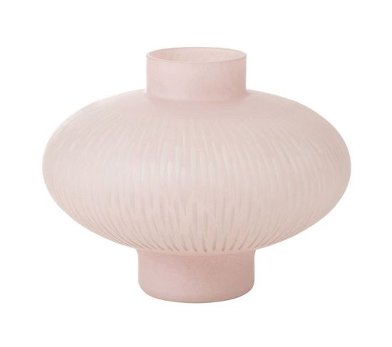 Vase Design Ligne et Boule "octave" 25cm Rose