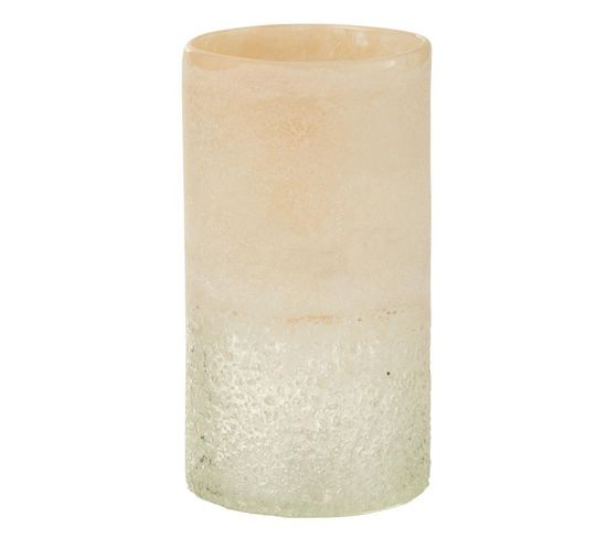 Vase Cylindre En Verre "sumina" 23cm Beige