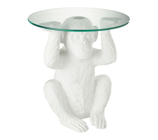Table D'appoint Design "singe" 49cm Blanc