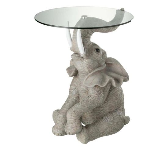 Table D'appoint Design "éléphant" 63cm Gris