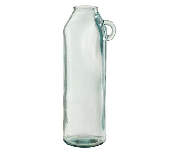 Vase Cylindrique Design "anse" 45cm Transparent