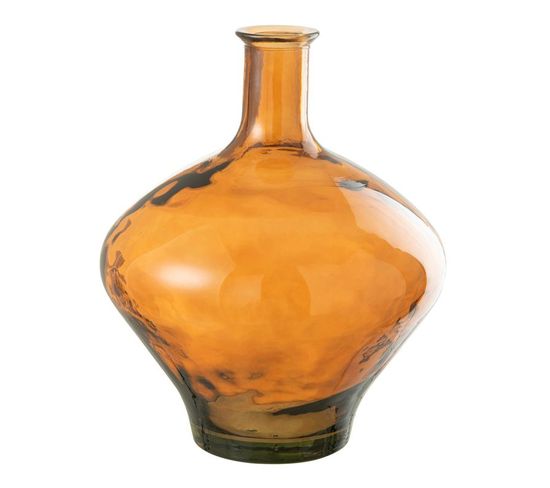 Vase Design En Verre "cherry" 46cm Marron