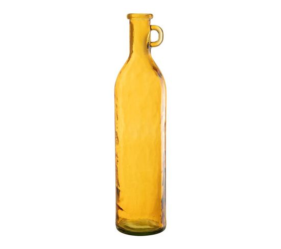 Vase Anse En Verre "bouteille" 75cm Ocre