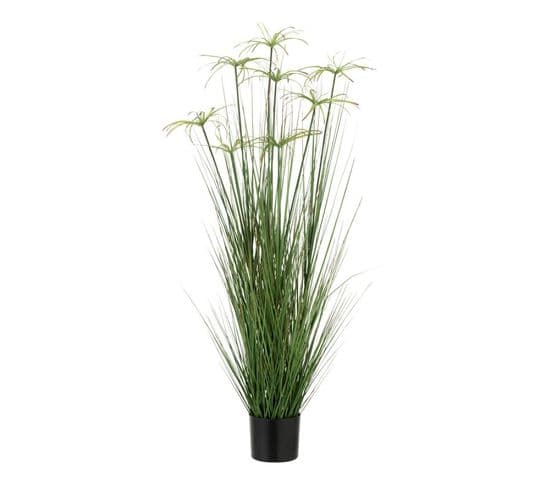 Plante Artificielle "cyperus Alternifolius 8 Têtes" 132cm Vert