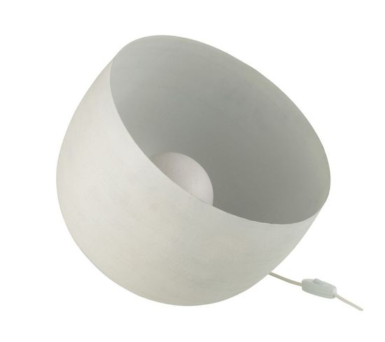 Lampe À Poser En Métal "mila" 32cm Blanc