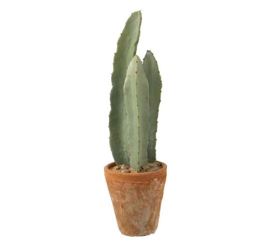 Plante Artificielle En Pot "cactus" 48cm Vert