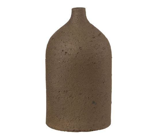 Vase Bouteille En Céramique "enya" 28cm Marron