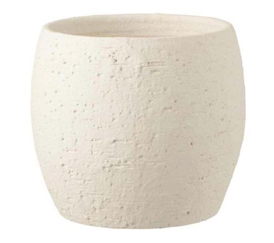 Cache-pot En Céramique "enya" 24cm Blanc