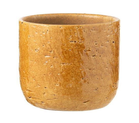 Cache-pot En Céramique "leo" 18cm Ocre