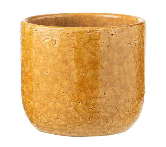Cache-pot En Céramique "leo" 20cm Ocre