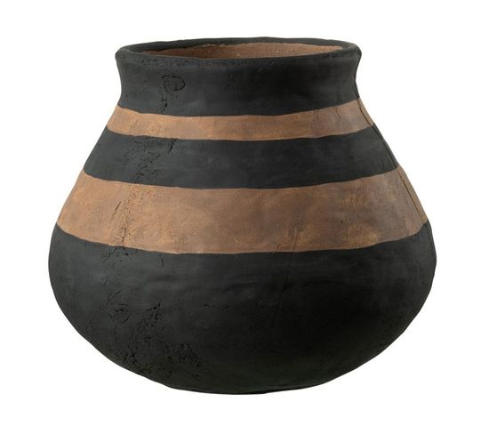 Vase Design "kenia" 24cm Noir et Marron
