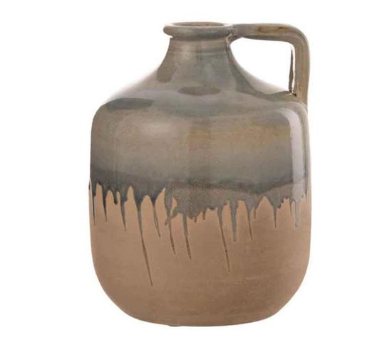 Vase Design En Céramique "droplet" 18cm Beige