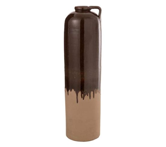 Vase Design En Céramique "droplet" 68cm Marron