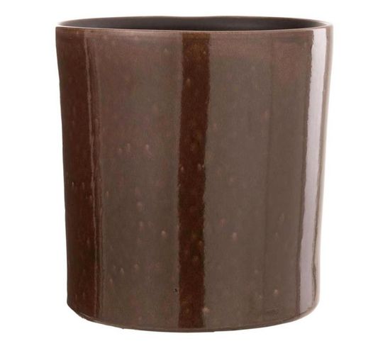 Cache-pot En Céramique Design "flek" 25cm Marron