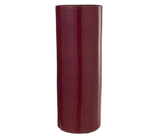 Vase Design En Céramique "flek" 47cm Fuchsia
