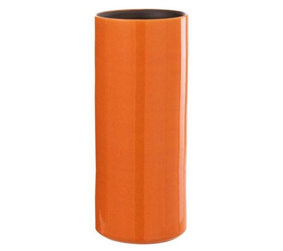Vase Déco En Céramique "flek" 37cm Orange