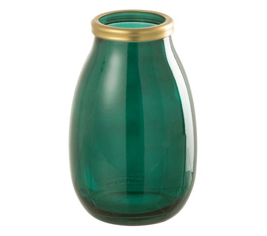 Vase Déco En Verre "mandie" 28cm Vert