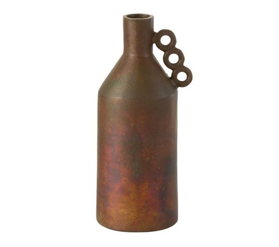 Vase Déco Avec Anses "odin" 35cm Bronze