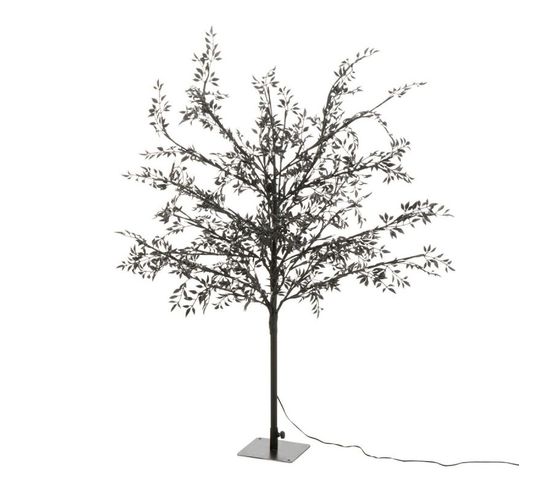 Arbre Décoratif LED "feuilles Paillettes" 100cm Noir