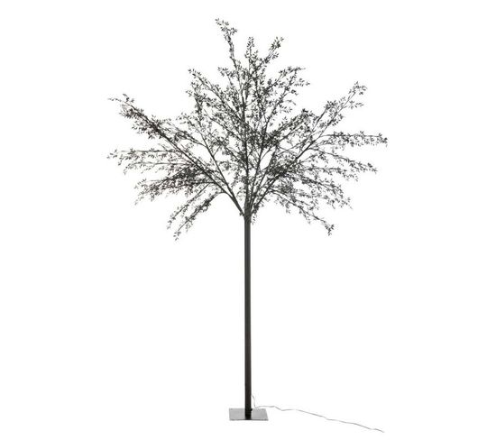 Arbre Décoratif LED "feuilles Paillettes" 250cm Noir