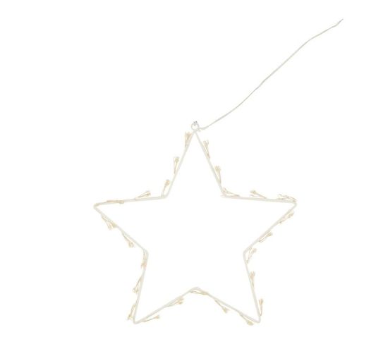 Décoration De Noël à LED "étoile" 30cm Blanc
