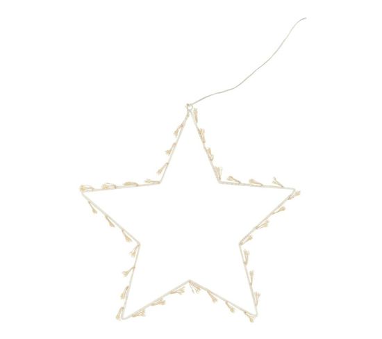 Décoration De Noël à LED "étoile" 40cm Blanc