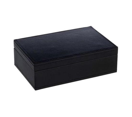 Boîte à Bijoux 5 Compartiments "ezra" 21cm Noir